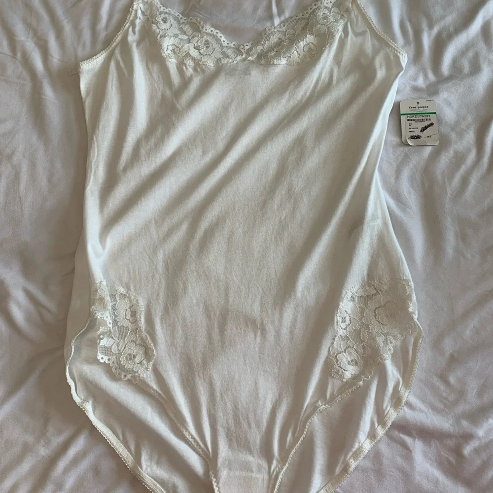 NWT Free People White Lace Detail Chemise